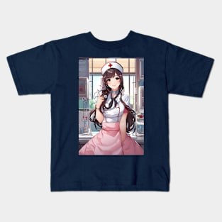 Beautiful anime nurse Kids T-Shirt